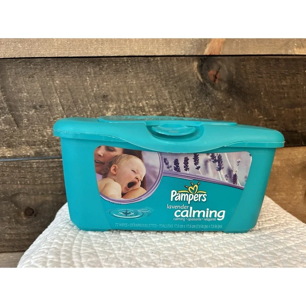 Vintage‎ Pampers Baby Wipes Dispenser Empty Pop Up Plastic Container